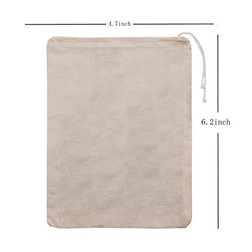 (set of 24 ) MIAOMIAO Reusable Cotton Drawstring Bags, Machine Washable Unbleached Cotton bags (SMALL 4" x 3") N2