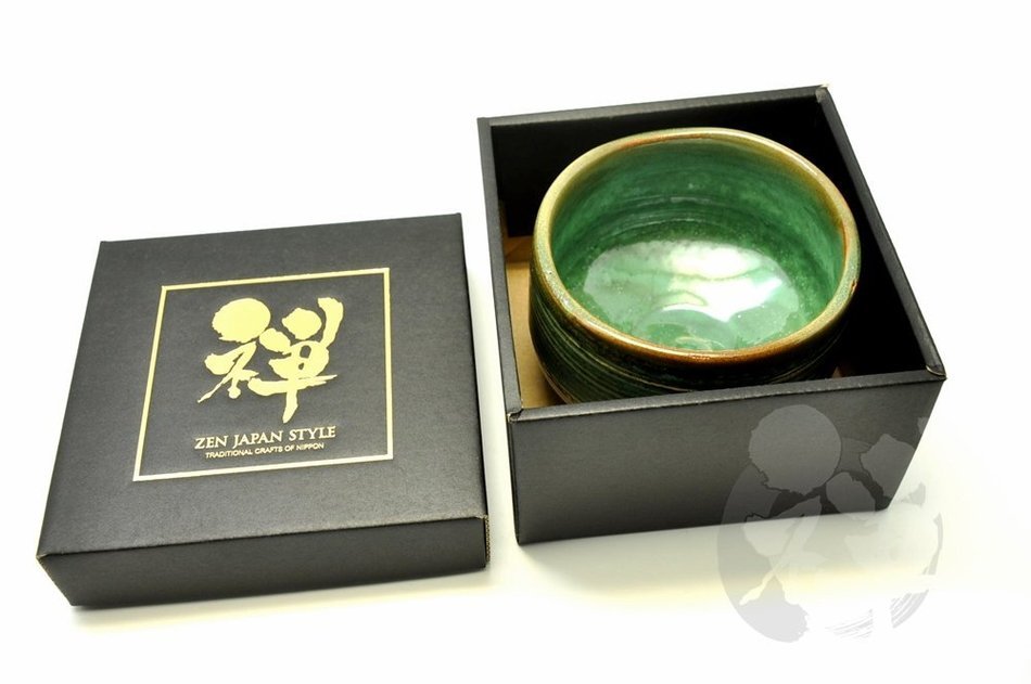 Japanese Mino Yaki ware Matcha Bowl Green Tea 11.5 / 11.5 / 8cm (4.5 / 4.5 / 3.1inch)[7327] N3