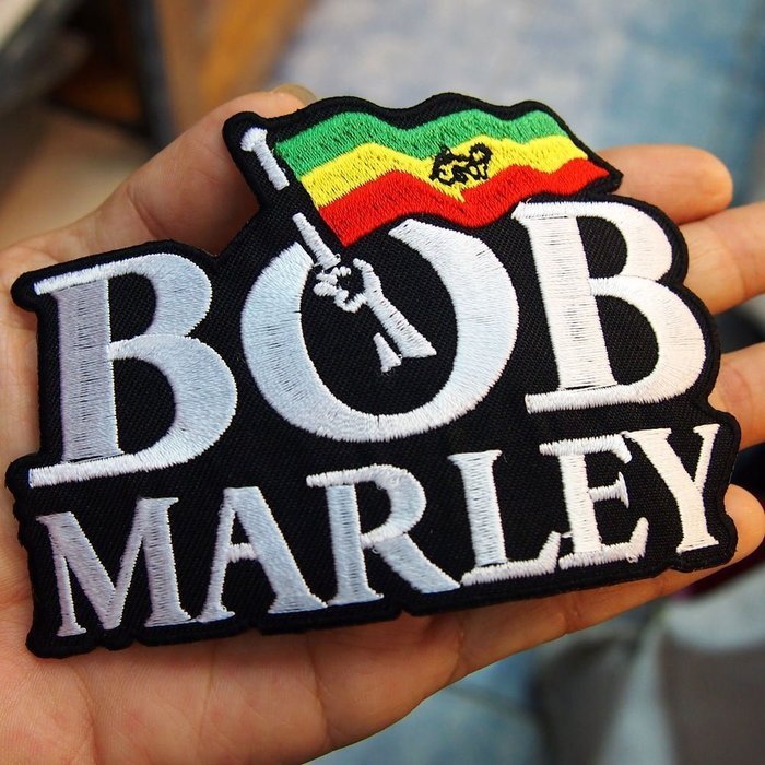 BOB Marley Ska Rocksteady Reggae Band T Shirts Logo Embroidered Patches. For Collection with Free Shipping By... N2