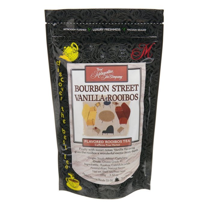 Metropolitan Tea Discovery Loose Tea Pack, Bourbon Street Vanilla Flavored Roibos, 100gm