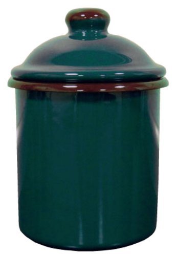 Hearth Designs Enamel Kitchen Canister Emerald Color Made in Japan