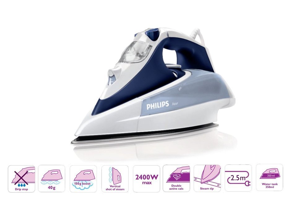 Philips GC4410/22 Azur Steam Iron Blue/White 2400W , 220V EU PLUG N3