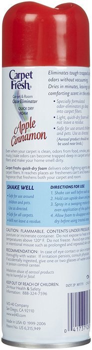 Carpet Fresh 280174 No-Vacuum Aerosol Foam Carpet Odor Eliminator N3