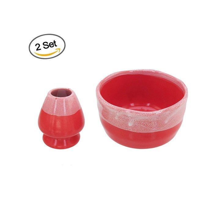 BambooMN Brand - Matcha Bowl Set (Includes Bowl & Rest) 1 Set White N3