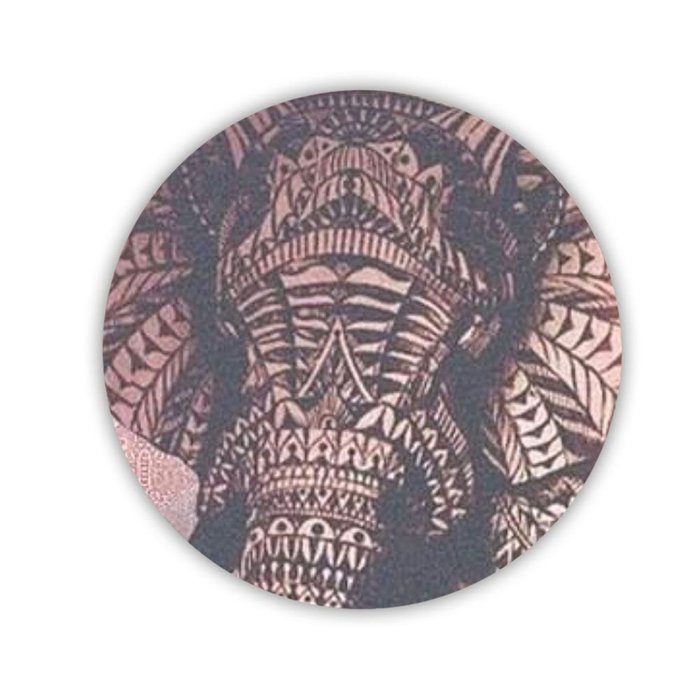 Generic Cup Mat Print Colorful Elephant Drawing 1 Mdf Material Original N3