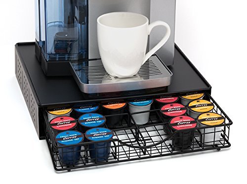 Lipper International Wire Coffee Drawer with Removable Dividers, Black