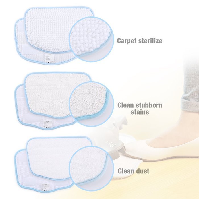 INLIFE S3033 Steam Mop Adjustable Steam Floor Cleaner with 3 Microfiber Pads for Tile, Wood, Vinyl and Laminate... N5