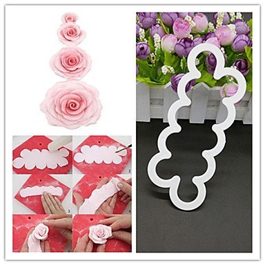 Sher 3D Rose Flower Fondant Cake Mold Chocolate Sugarcraft Mould Decor Tool N3