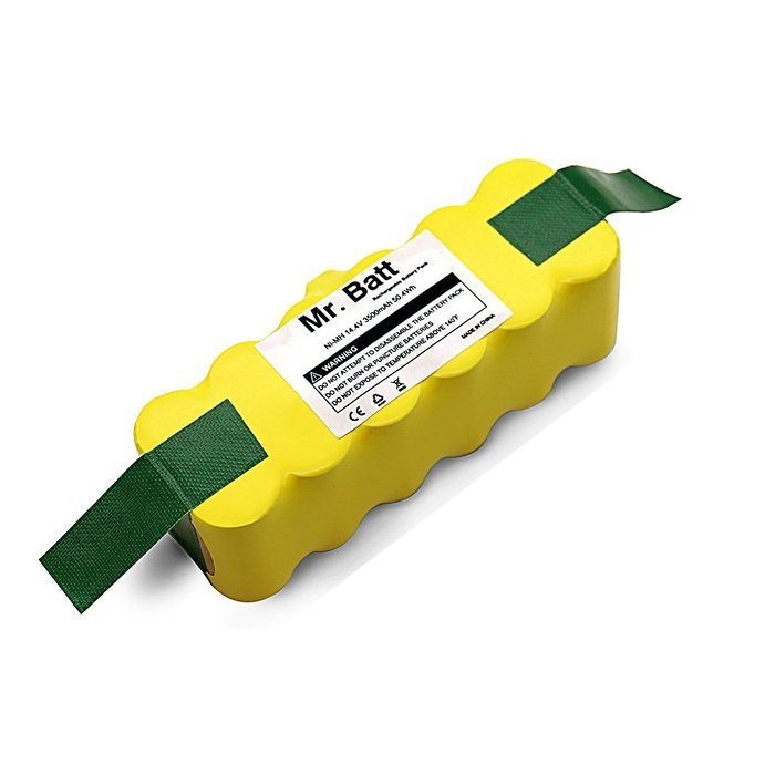 Mr.Batt 3500mAh Replacement Battery with 2 Packs Side Brush for iRobot Roomba Vacuum Cleaning Robots