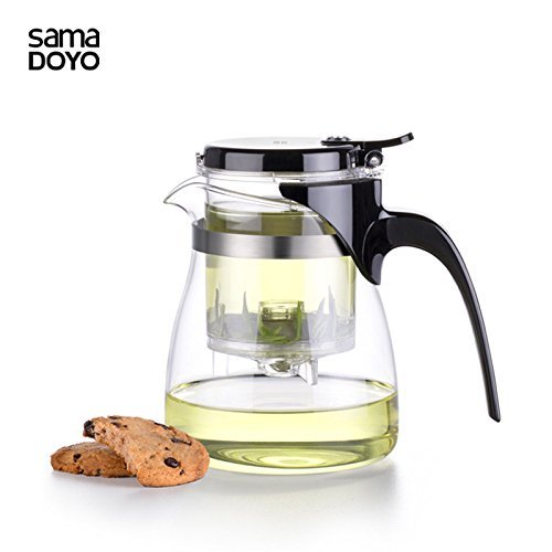 Samadoyo 20OZ teapot water kattle with Built in Infuser and Removable Filter