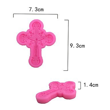 Sher Jesus Cross Type Candy Fondant Cake Molds For The Kitchen Baking Molds 9.37.31.4cm