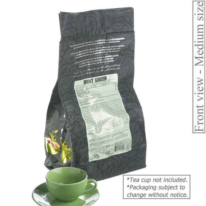 Metropolitan Tea 200 Count Pyramid Shaped Teabags, Mint Green