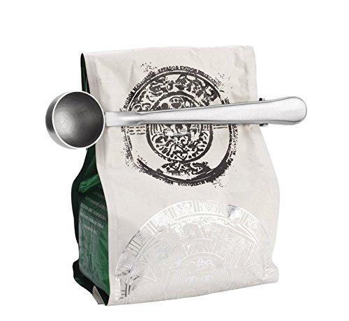 M-W Stainless Steel Coffee/Tea Scoop with Integrated Bag Clip(Pack of 3)