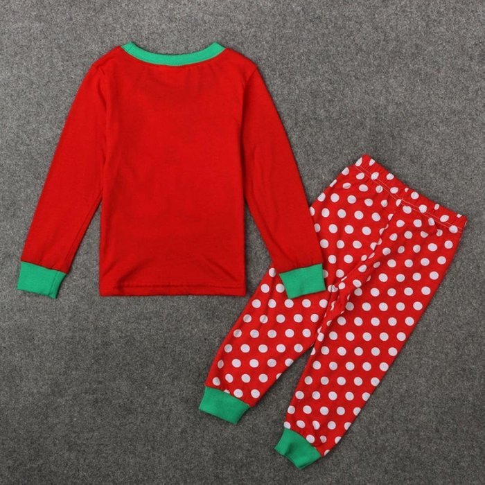 Baby Suit,Laimeng Baby Kid Outfit Clothes Christmas Santa Claus T-shirt Top+Dot Long Pants Suit (6T, Red)
