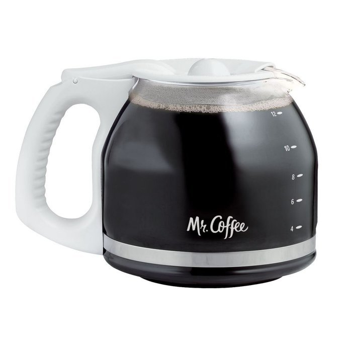 Mr. Coffee PLD13-NP 12-Cup Glass Carafe, White