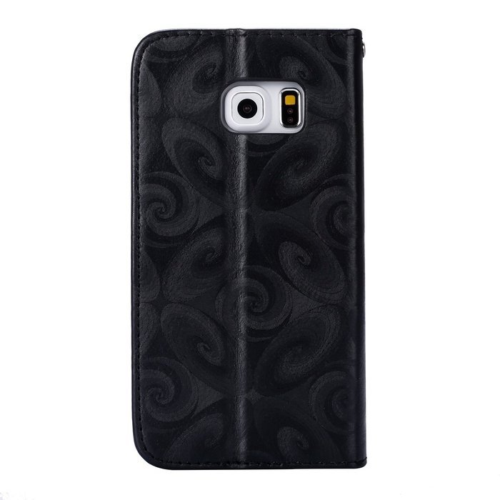 Galaxy S6 Edge Wallet Case, PHEZEN Bling Liquid Glitter Love Heart Floating 3D Hourglass Luxury Pu Leather Magnet... N19