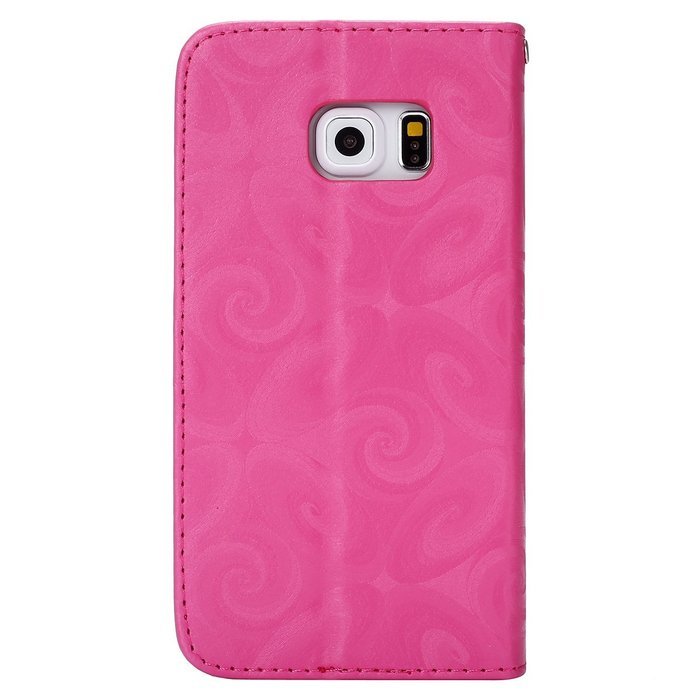 Galaxy S6 Edge Wallet Case, PHEZEN Bling Liquid Glitter Love Heart Floating 3D Hourglass Luxury Pu Leather Magnet... N21