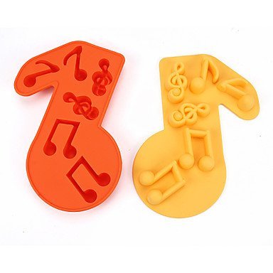 Sher Note Shaped Silicone Baking Molds Ice/ Chocolate/ Cake Mold (Random Color)