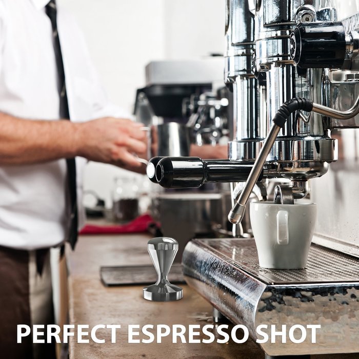 Luvao Espresso Coffee Tamper, Highest Quality Stainless Steel, American Convex Base, 58mm