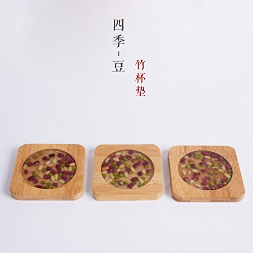 CCWY New bamboo coaster solid wood Tea Cup saucers hand-painted ceramic Kung Fu tea ceremony accessories