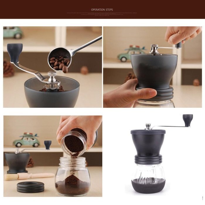 Balakie Manual Coffee Grinder - Ceramic Coffee Mill Burr Coffee Maker - Roasted Coffee Bean Grinder,Enjoying Your... N4