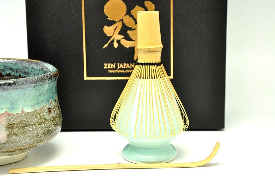 Japanese Mino Yaki ware Matcha Bowl And Tea Ceremony Set Green Tea 11.5 / 11.5 / 8cm (4.5 / 4.5 / 3.1inch)[7374] N2