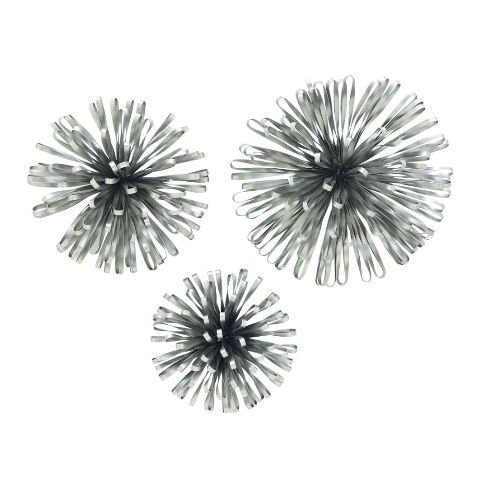 Benzara 56883 Stunning Iron Wall Decor44; Set of 3