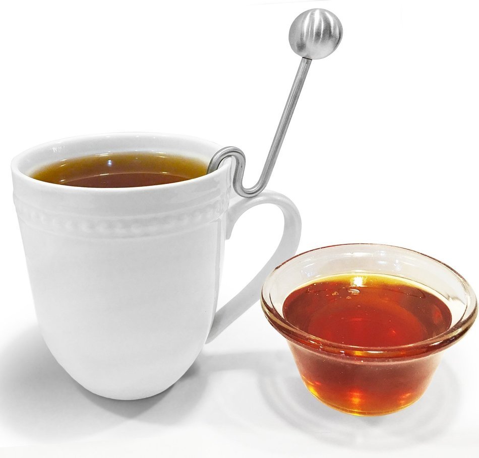 Teablee Honey Dipper Stick 304 Stainless Steel (6 inches) Best Swizzle Spoon for Serving Syrups, Frosting, Melted... N2