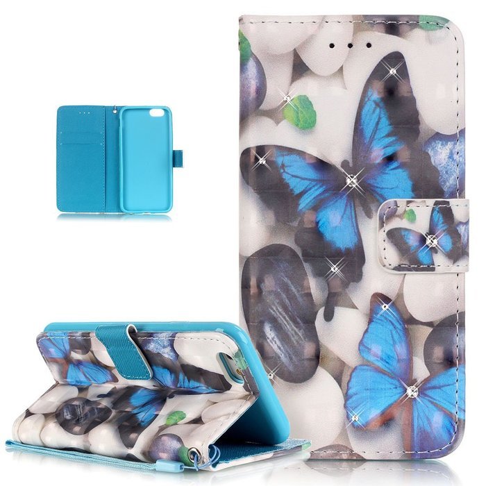 iPhone 6S Case,iPhone 6 Case,ikasus Shiny Glitter Diamond Colorful Art Painting PU Leather Flip Wallet Pouch Stand... N7