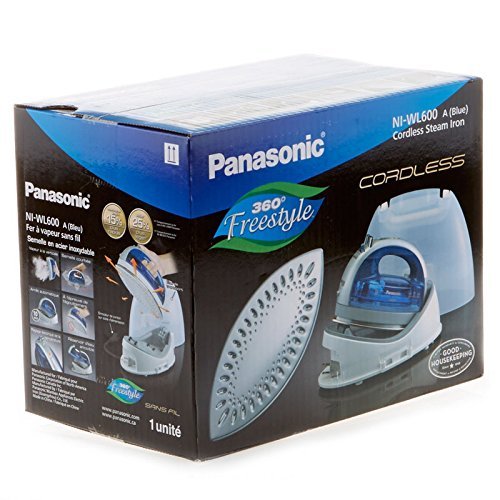 Panasonic 360&ordm; Freestyle Cordless Iron with Carrying Case NI-WL600 BLUE COLOR N3