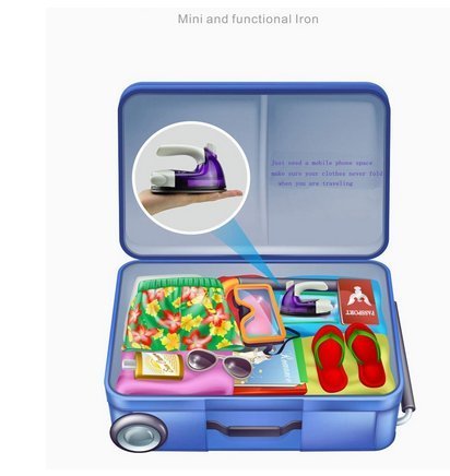 MorningRising Mini Travel Iron, Mini Wired Water Spray Steam Electric Iron for Traveling (Purple) N8