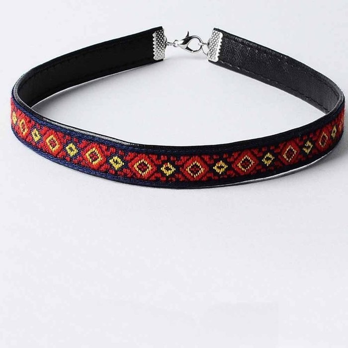 Women Black Retro Tattoo Choker Embroidery Boho Lace Gothic Punk Collar Necklace