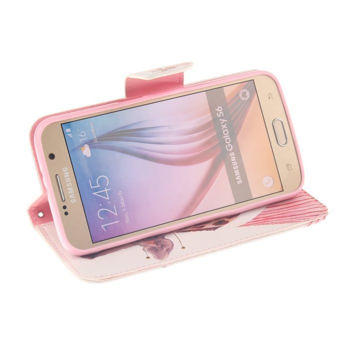 S6 Case, DRUnKQUEEn&reg; PU Leather Credit Card Holder Case Stand Feature Wallet Type Flip Folio Cover - for G920... N2
