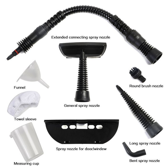 1050w Handheld Steam Cleaner Portable Multi Purpose Steamer W/attachments New