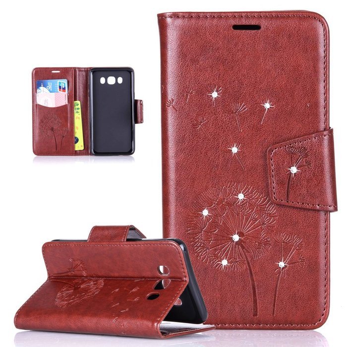Galaxy J7 2016 Case,Galaxy J7 2016 Cover,ikasus Glitter Diamond Embossing Flowers Lily Butterfly PU Leather Flip... N35