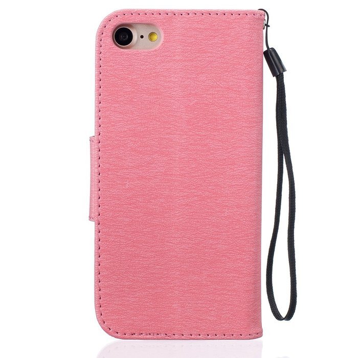iPhone 7 Case, iPhone 7 Wallet Case,PHEZEN Beauty Flower Girl Cat Design PU Leather Wallet Case Stand Flip Case...