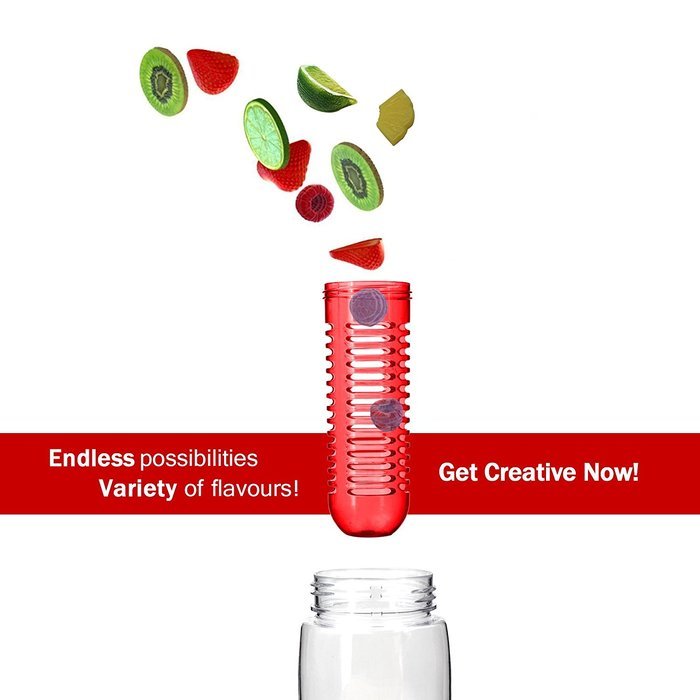 limited Time Promotion Bonison Stylish Tritan Fruit Infuser Water Bottle, Leak Proof, Trendy Durable with Handle... N5