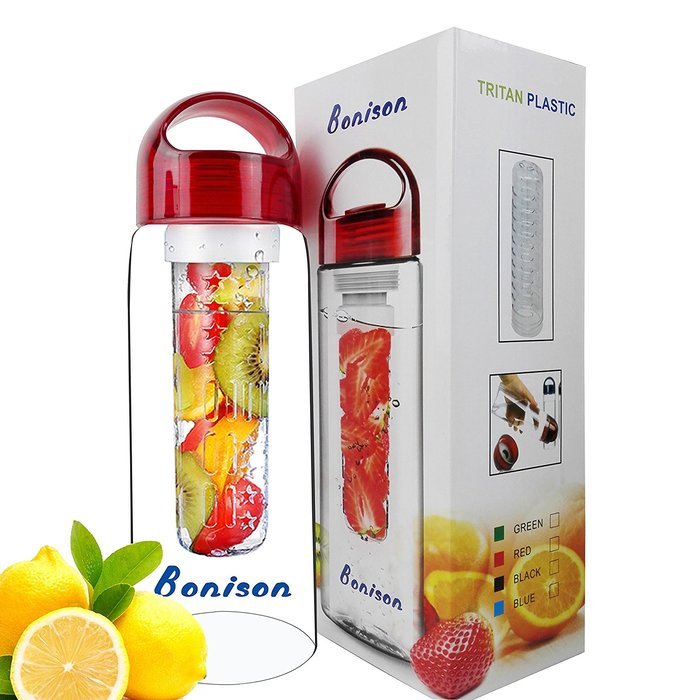 limited Time Promotion Bonison Stylish Tritan Fruit Infuser Water Bottle, Leak Proof, Trendy Durable with Handle... N6