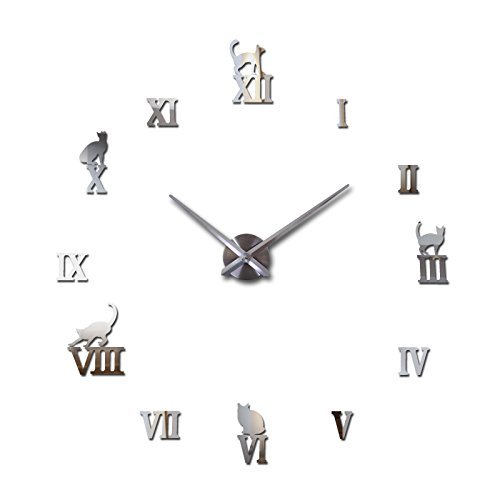 EverTrust(TM) new real quartz selling metal modern watch large 3d diy wall clock home decor gift silent clocks... N2