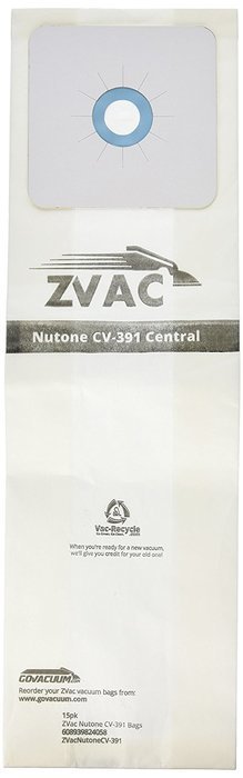 Nutone CV-391 Central Vacuum Bags- 15 Pack - By ZVac