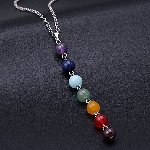 7 Chakra Beads Pendant Necklace Women Yoga Reiki Healing Balancing Necklace N4