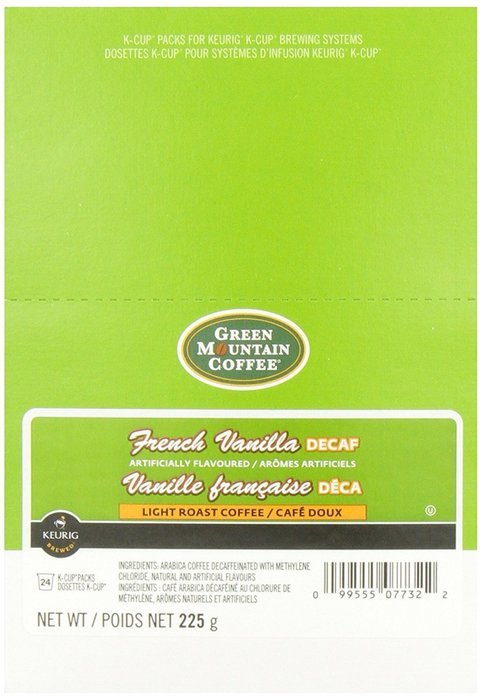 Franc&eacute;s Vainilla descafeinado, Luz asado, K-Cup Conde Porci&oacute;n de Keurig K-Cup Cerveceros, 24-Conde