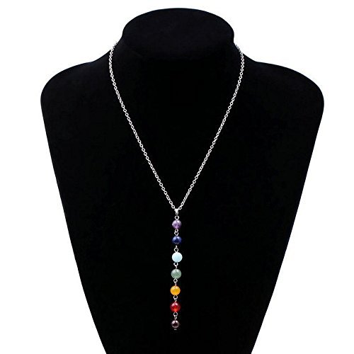 7 Chakra Beads Pendant Necklace Women Yoga Reiki Healing Balancing Necklace N6