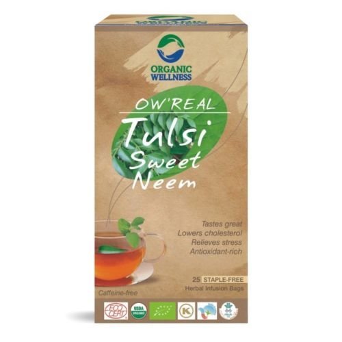 Organic Wellness Tulsi & Sweet Neem Green Tea Bags USDA Organic