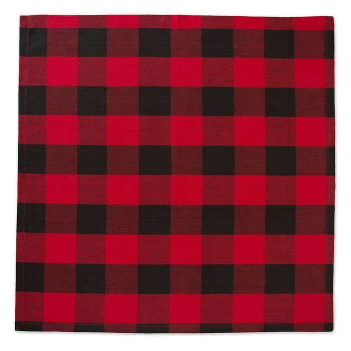 DII Christmas Holiday Holly Jolly Plaid Napkin, Set of 6 N62