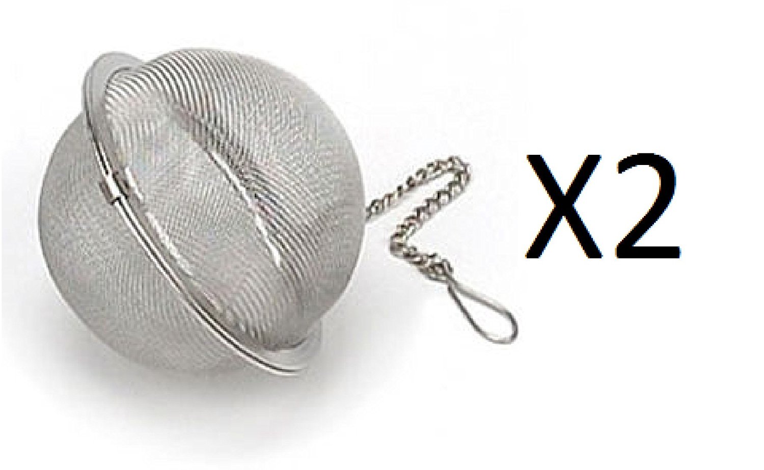 2xStainless Steel Spice Assaisonnement Passoire Passoire Boule De Thé 1