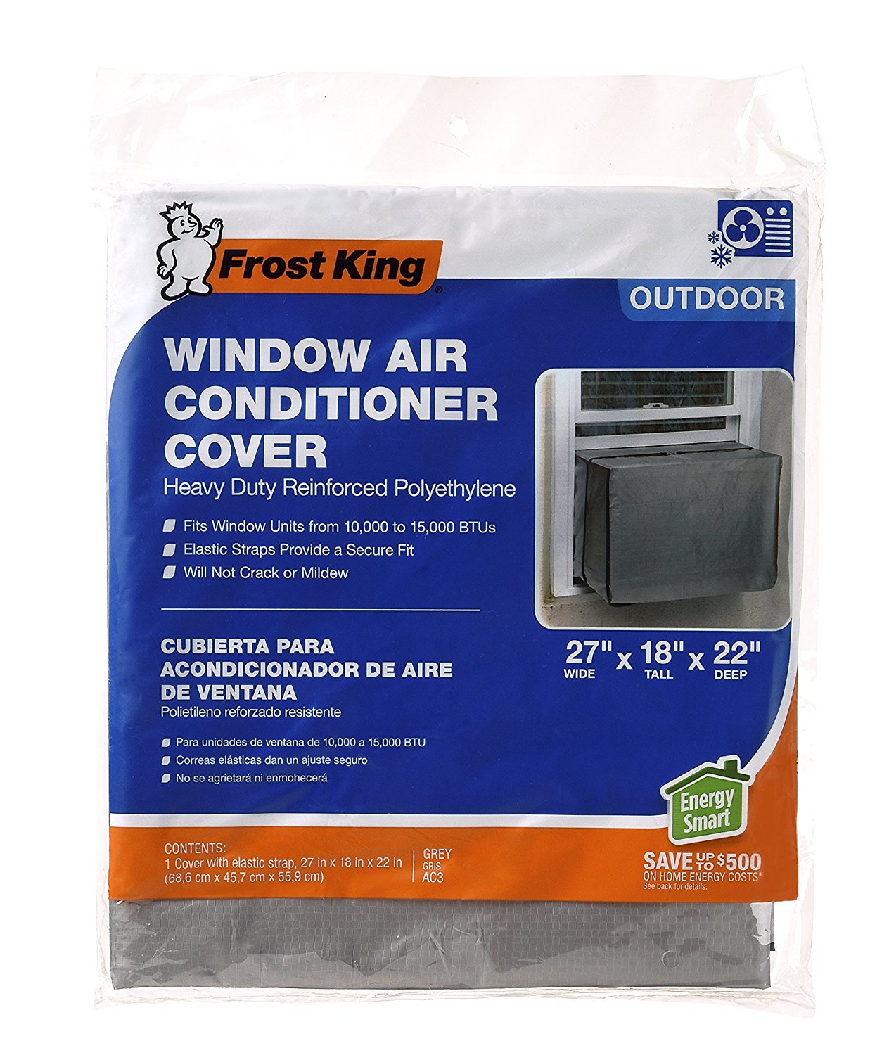 Frost king ac3h outside window air conditioner cover 18 x 27 x 22 inch