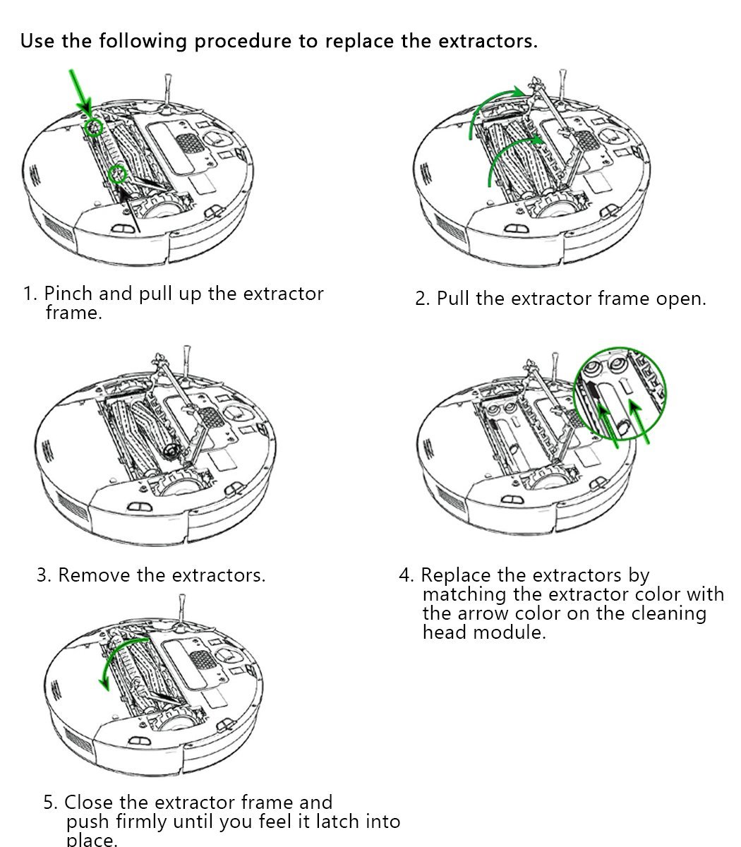 I Clean Replacement Accessories Kit For Irobot Roomba Including Hepa Filter Side