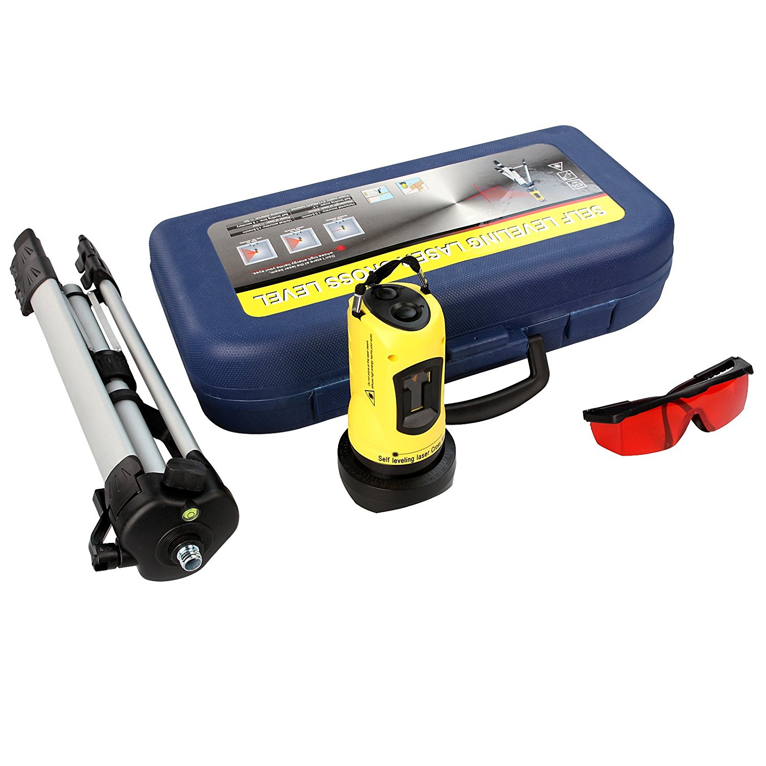Timbertech Laser Level Tool Kit 3-10 m Range Measuring Tripod & Carring ...