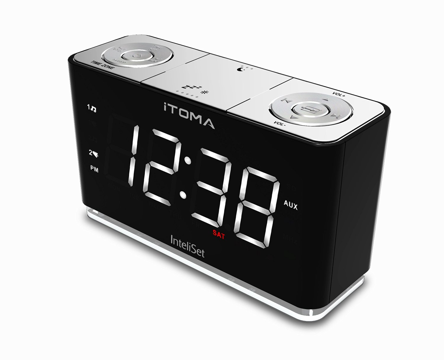 ITOMA Alarm Clock Radio With Digital FM, Night Light, Dual Alarm With ...